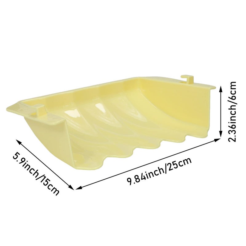 Litewoo Rabbit Hanging Hay Feeder Rack Guinea Pig Mess-Free Dispenser Hay Bowl Manger Rack Wall-Mounted for Small Pets Rat Chinchilla Ferret Squirrel Cage Accessories (Yellow) - Image 2
